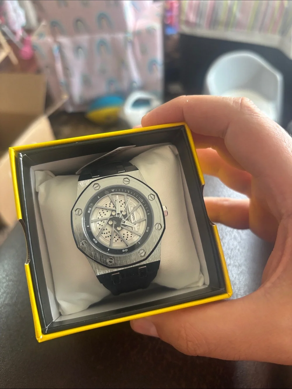 Invicta Silver and Black Men's Sport Watch